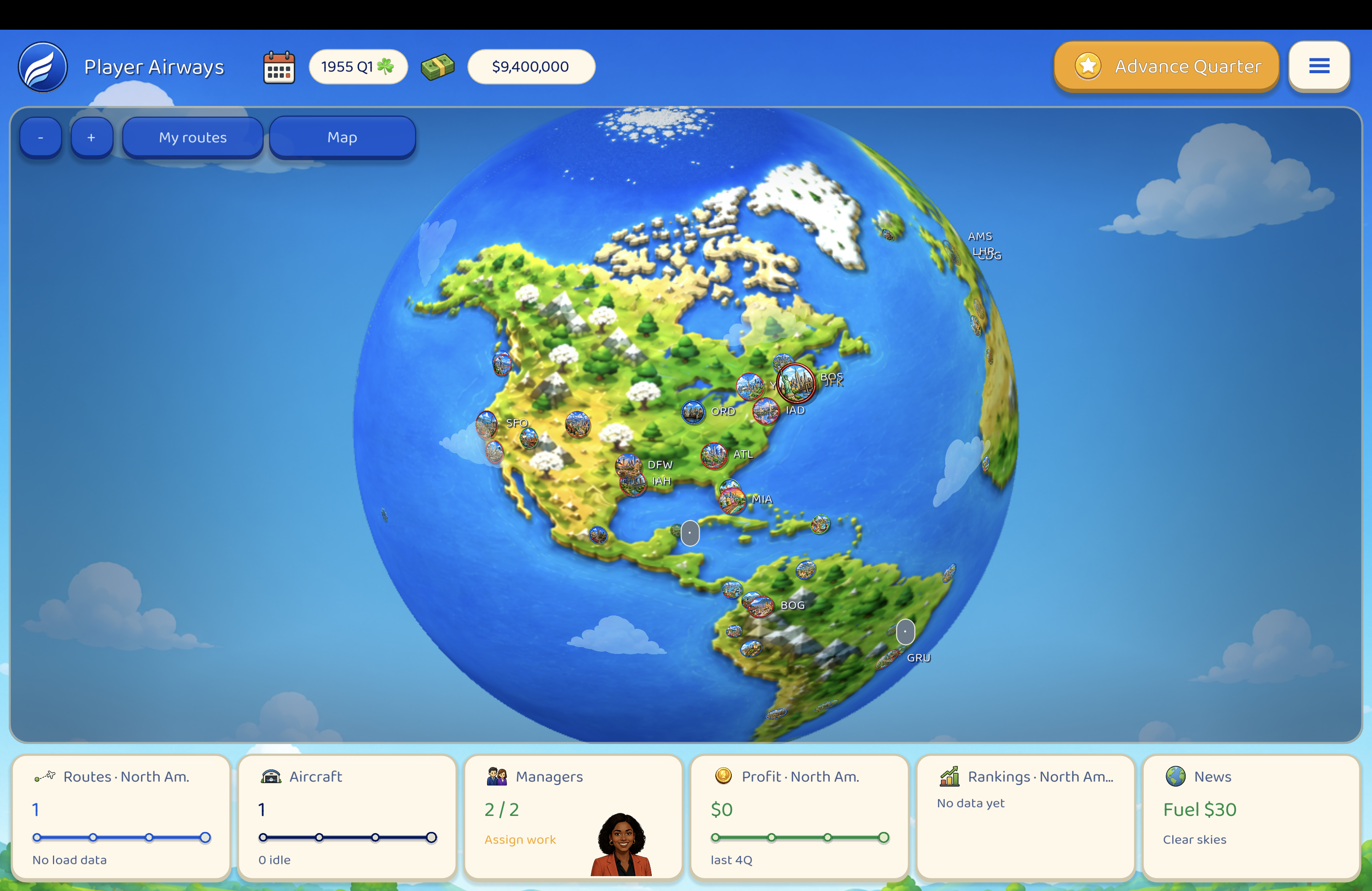 Aviator 3D Globe Strategy View